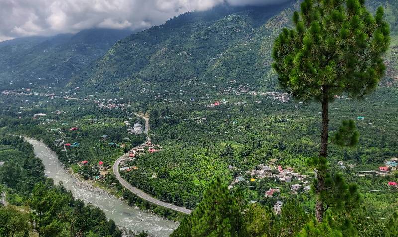 Bonfire night in mountains